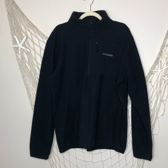 COLUMBIA Omni-Wick Jackson Creek Men's Black Half-Zip Pullover XL - Picture 1 of 10